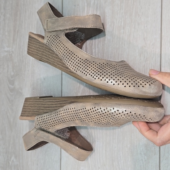 Rockport By Cobb Hill Women Ankle Leather Wesge Clog Shoes Sz 9M - Picture 9 of 11